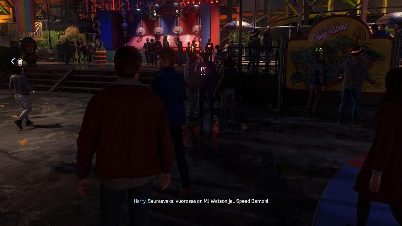 Marvel's Spider-Man 2 peter  her friends come they having fun.