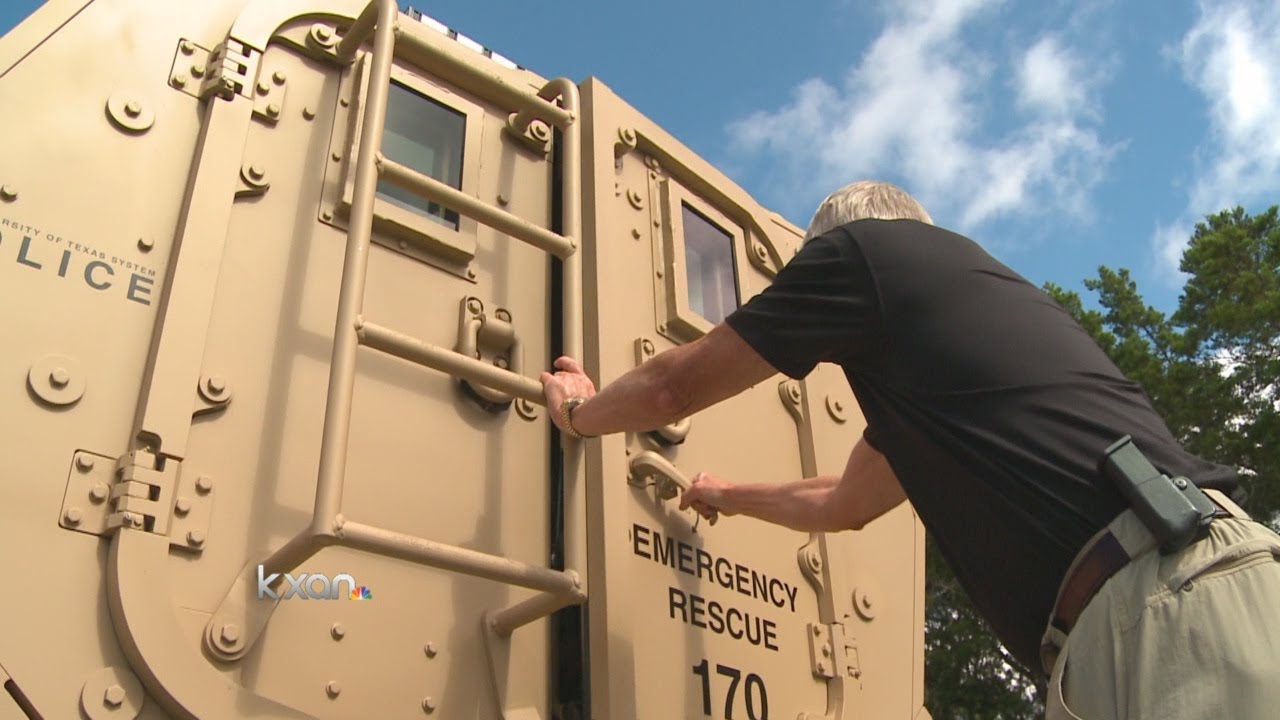 Military-grade equipment in hands of university police
