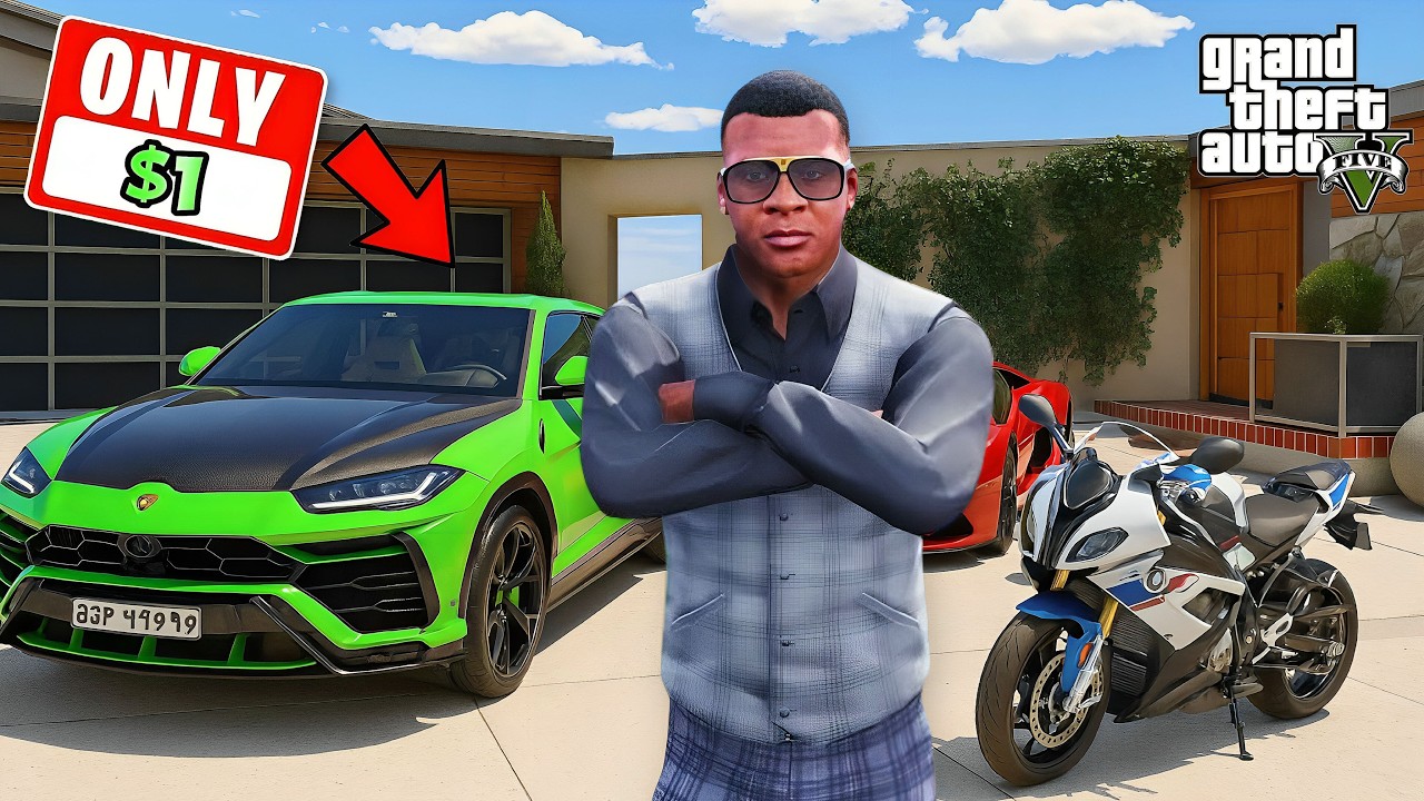 GTA V : Franklin & Shinchan Buy Anything for $1 in GTA 5 ! in Telugu