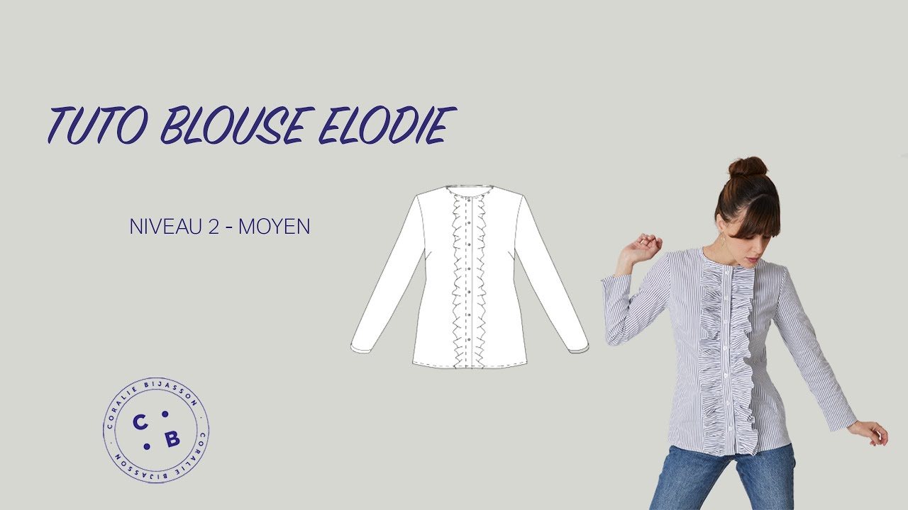 Elodie, le tuto du patron de couture de la blouse Elodie, version à ruchers