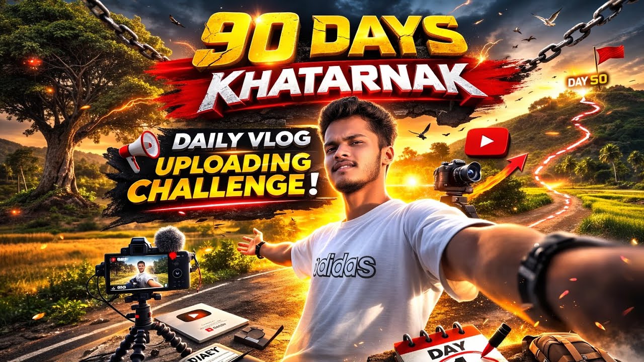 90 Days Khatarnak Daily Vlog  || Uploading Challenge 🔥||
