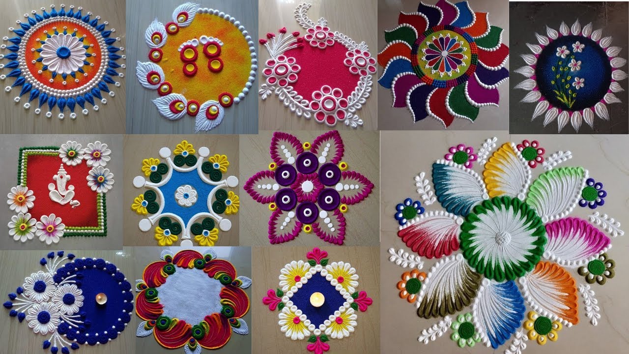 Simple rangoli designs easy l rangoli latest designs l rangoli kolam l trending rangoli designs..
