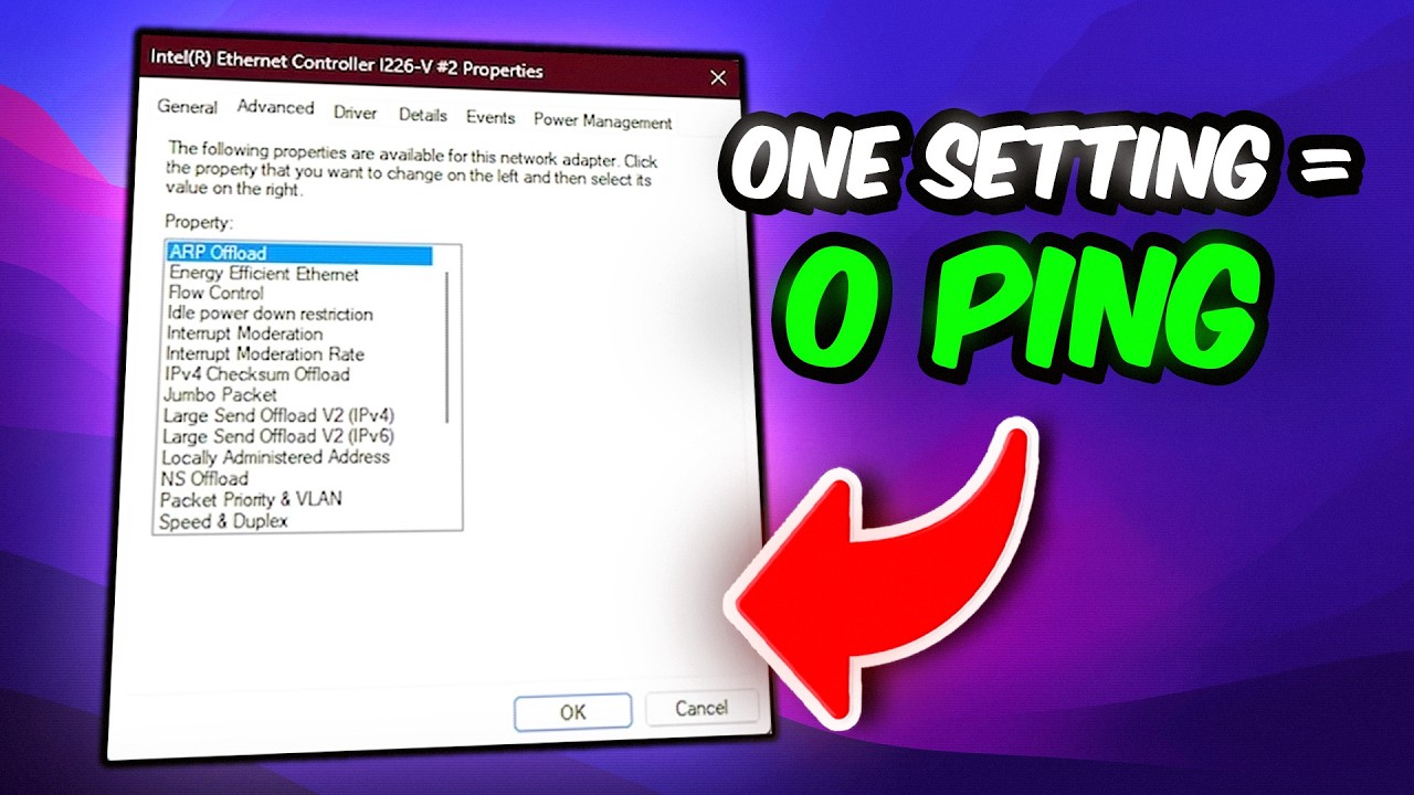 BEST Ethernet Settings for GAMING 2026 - Lower Ping / Decrease Latency / Increase Speed