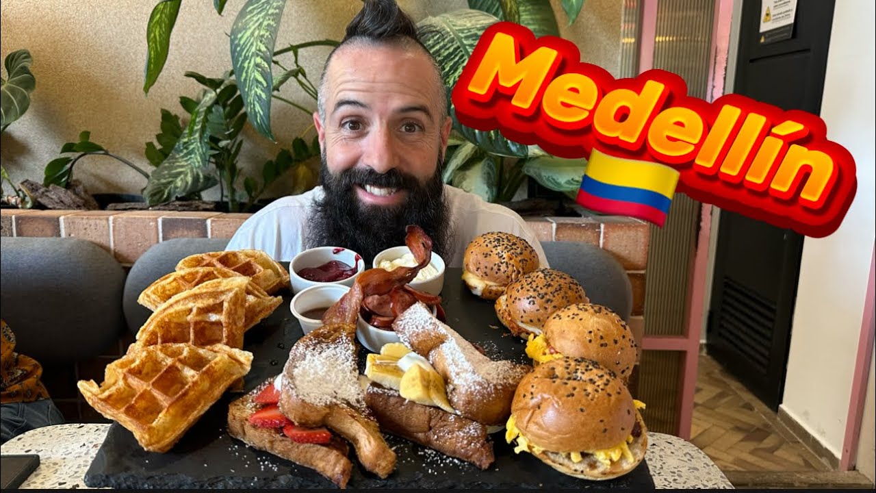 ESPA&Ntilde;OLES COMIENDO COMIDA COLOMBIANA POR PRIMERA VEZ EN MEDELLIN