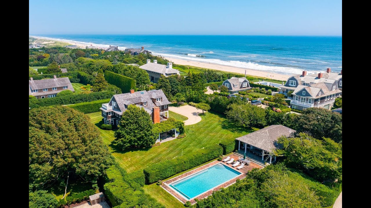 East Hampton Luxury: Iconic Estate with Ocean Breezes & Guest House