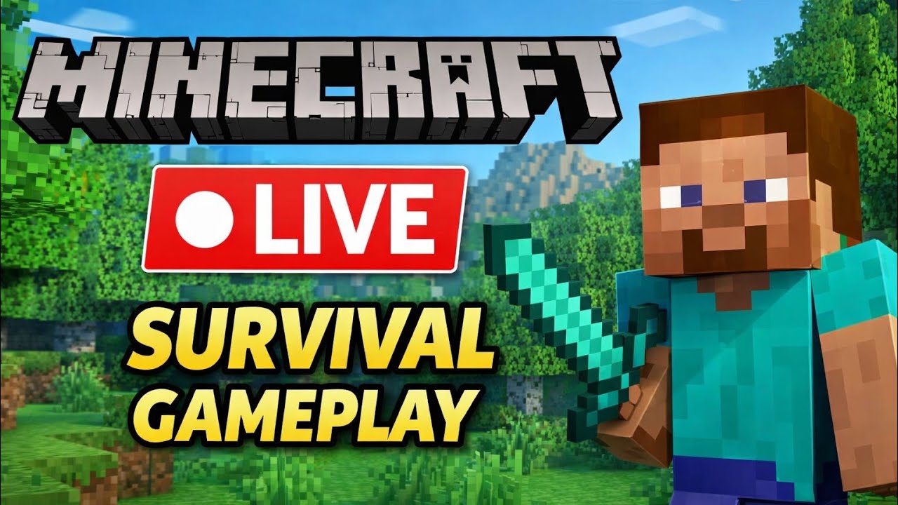 Minecraft Survival Live 🔴 | Hindi Gameplay