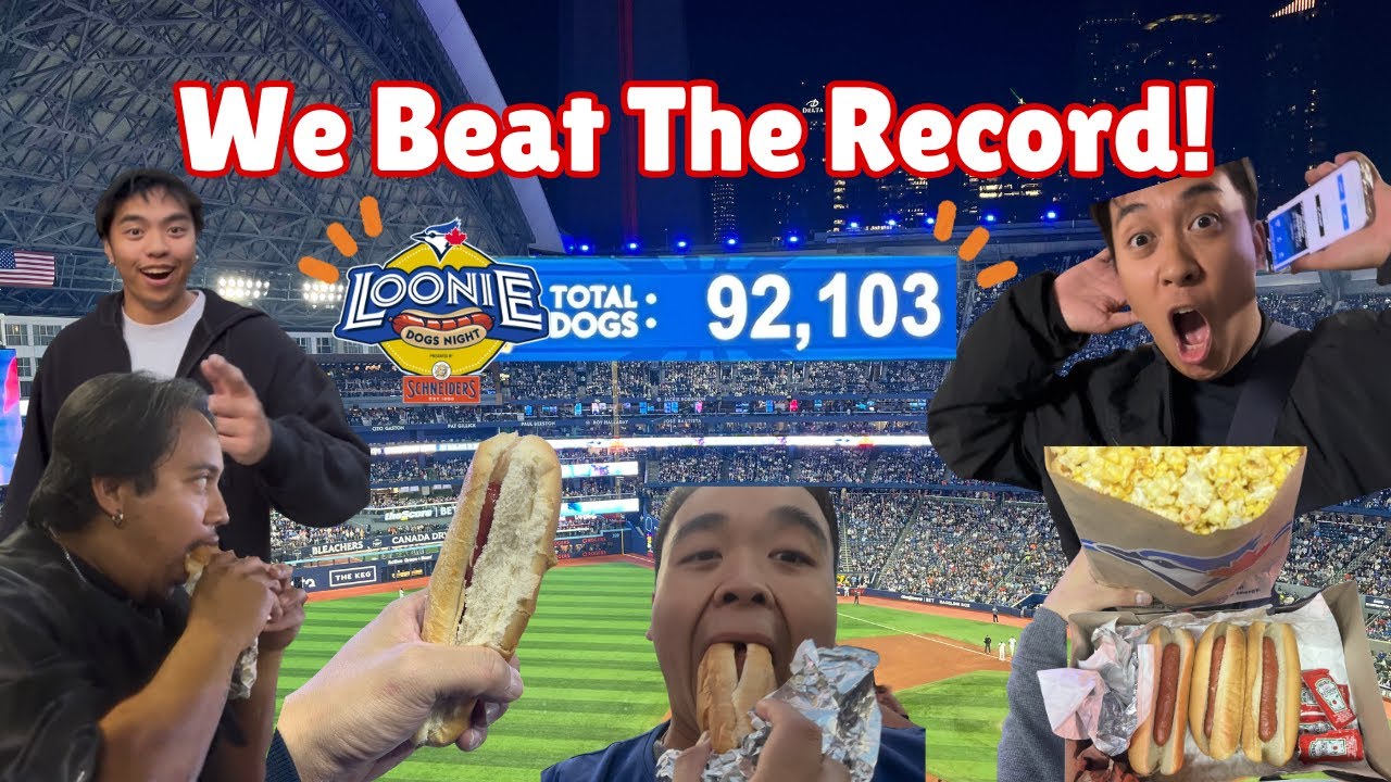 We watched a Blue Jays game on loonie dog day