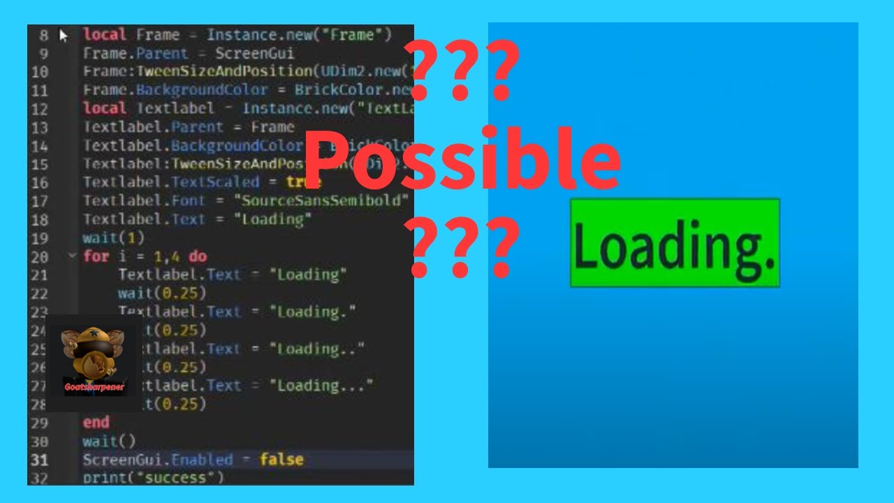 Can You Make a Roblox Loading Screen with ONLY CODE?