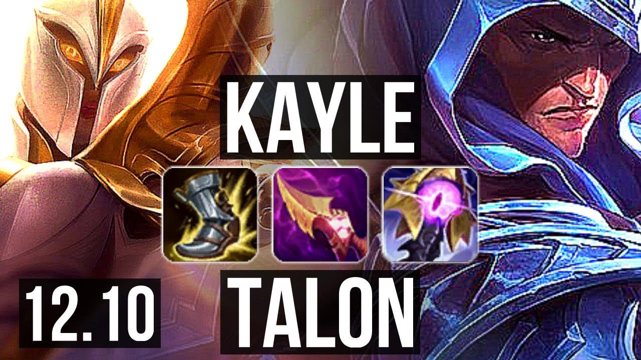 KAYLE vs TALON (MID) | 75% winrate, 8/1/6, Dominating | EUW Master | 12.10