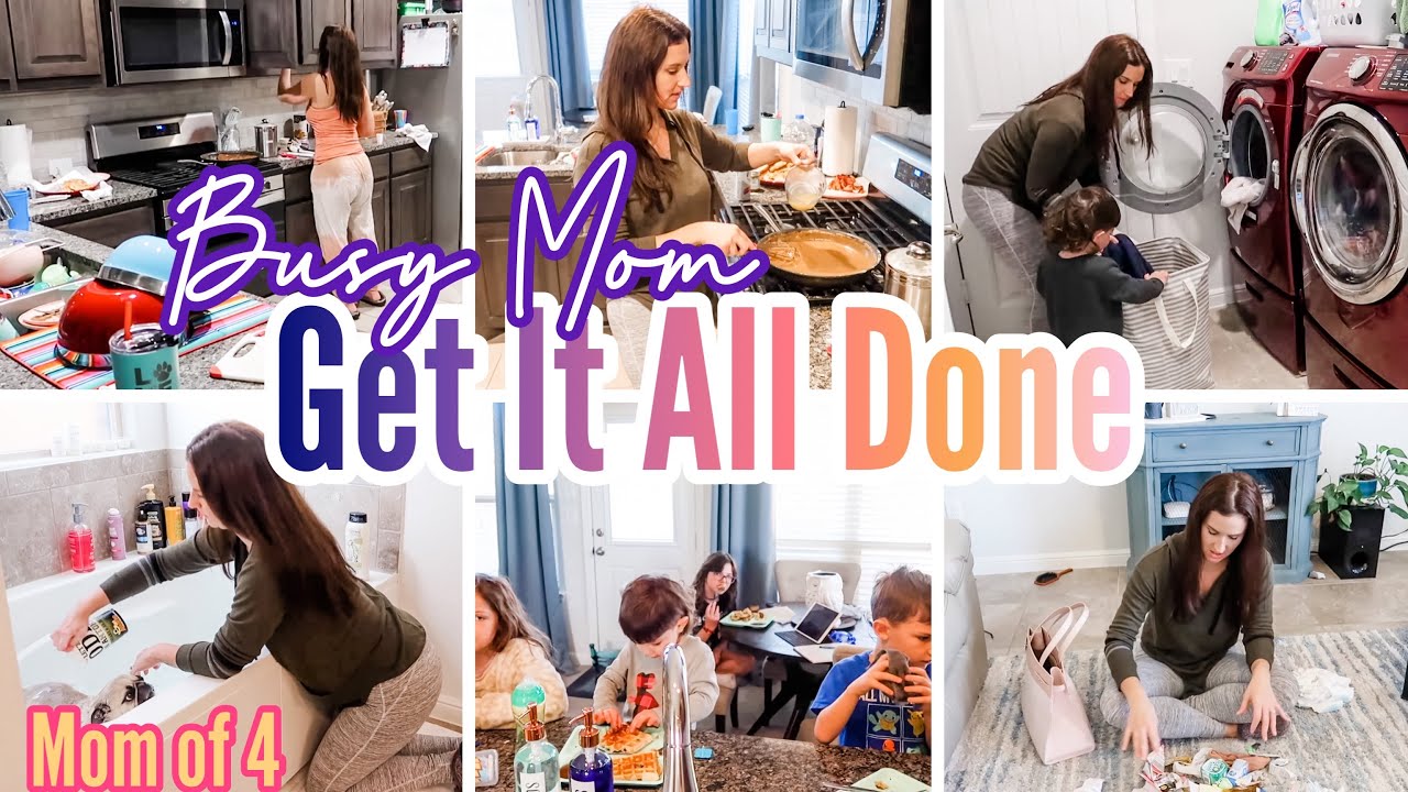 BUSY MOM GET IT ALL DONE | REAL DAY IN THE LIFE | PET BATHS, CLEANING, LAUNDRY + COOKING | VLOG