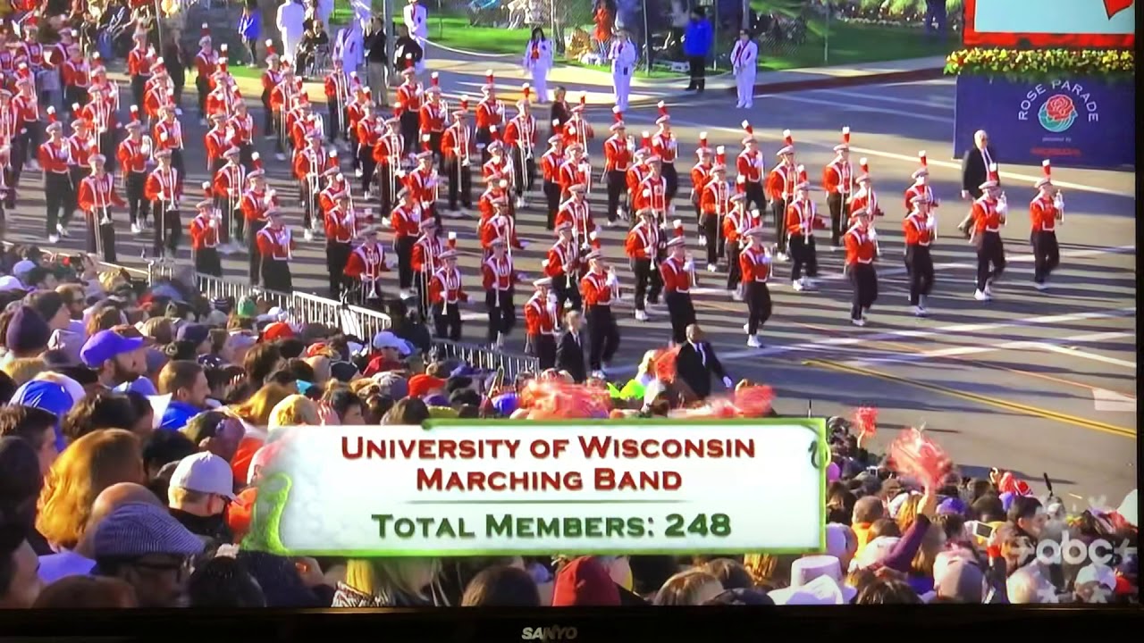 University of Wisconsin marching band, Rose Parade 2020