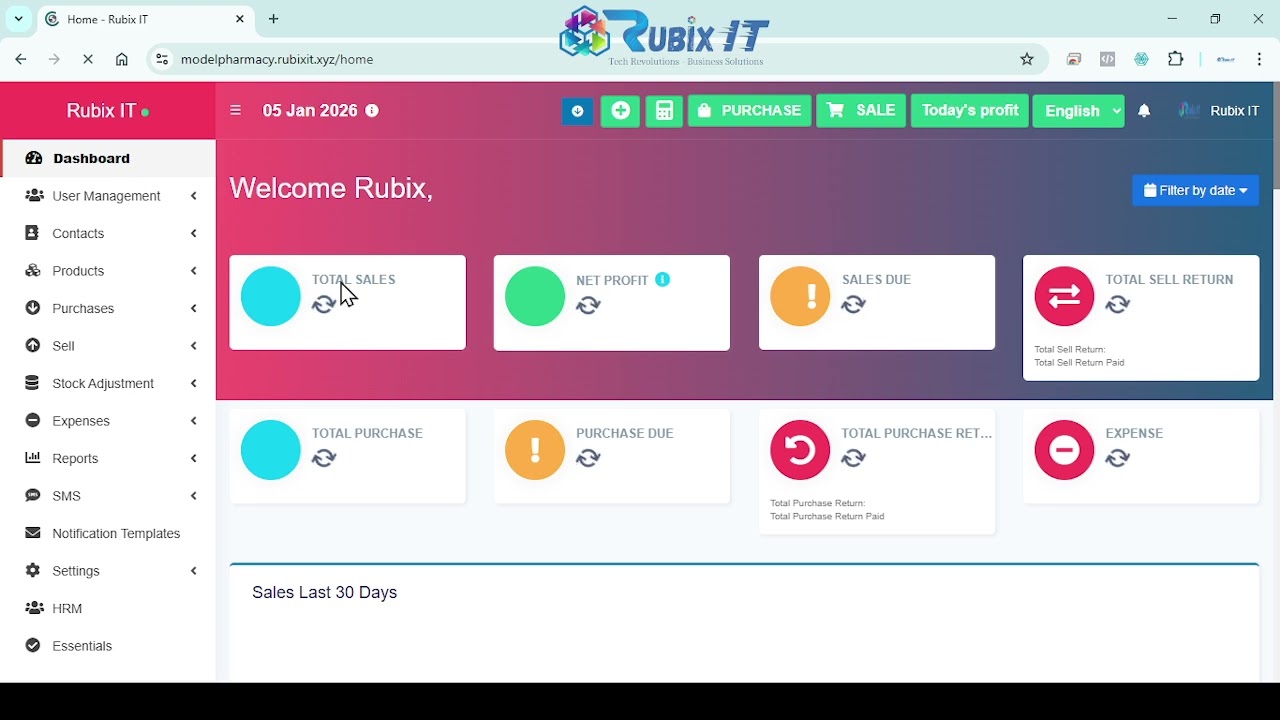 How to Return Products | Sale Return & Purchase Return | Rubix IT Business Management Software |