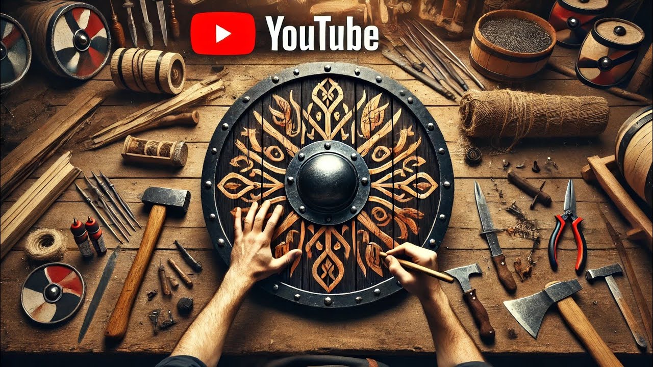 DIY COMO HACER ESCUDO DE VIKINGOS  DE LAGERTHA EN LA VIDAREAL !!!! [WoodByAlex]
