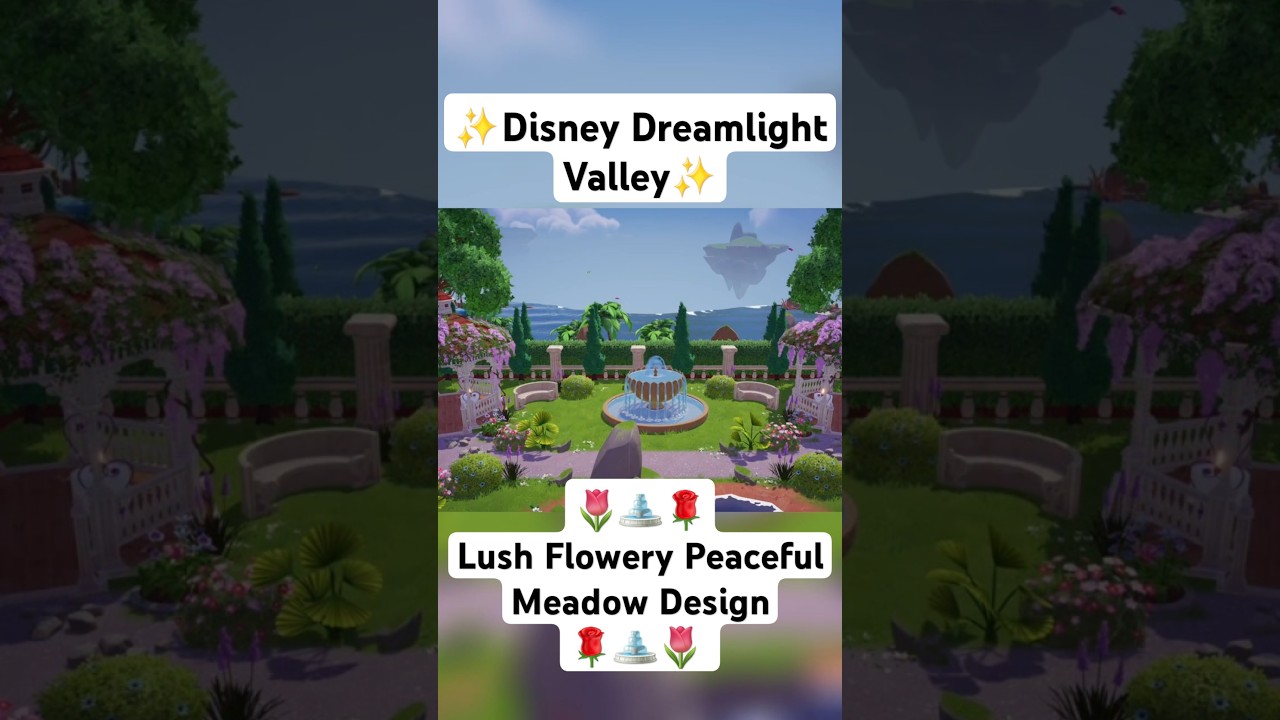 Lush Peaceful Meadow Design in Disney Dreamlight Valley! #disneydreamlightvalley #cozygaming #ddlv