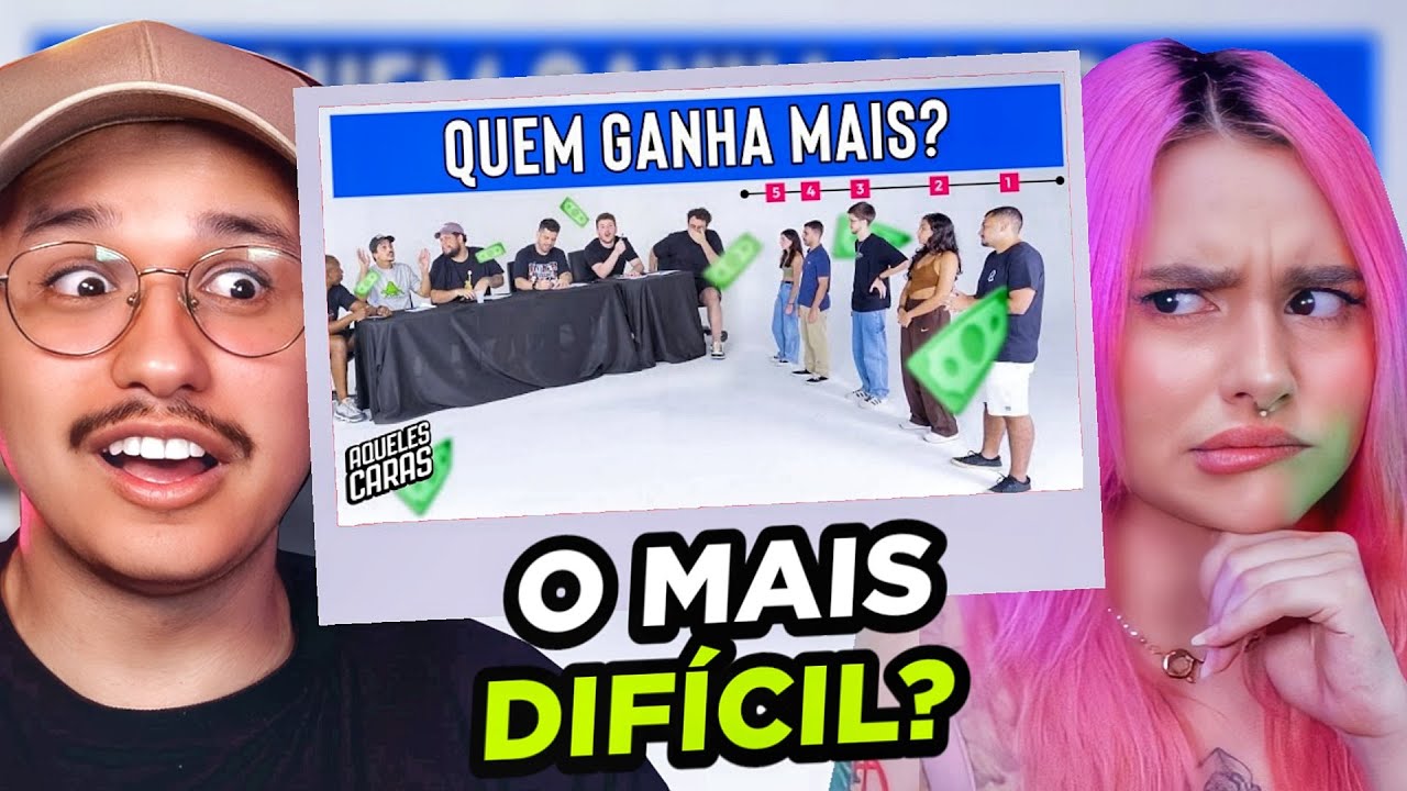 Esse surpreendeu! QUEM GANHA MAIS POR MÊS?! | React Aqueles caras