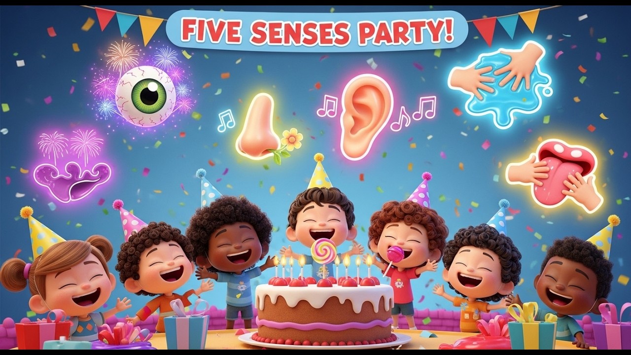The Five Senses Party! 🖐️👀👃 Fun Learning Song for Kids
