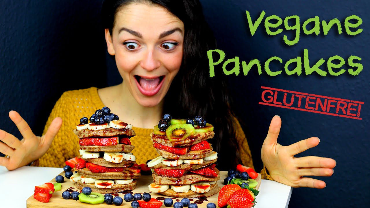 Vegane Pancakes | Rezept | glutenfrei, gesund & lecker | schnell & einfach