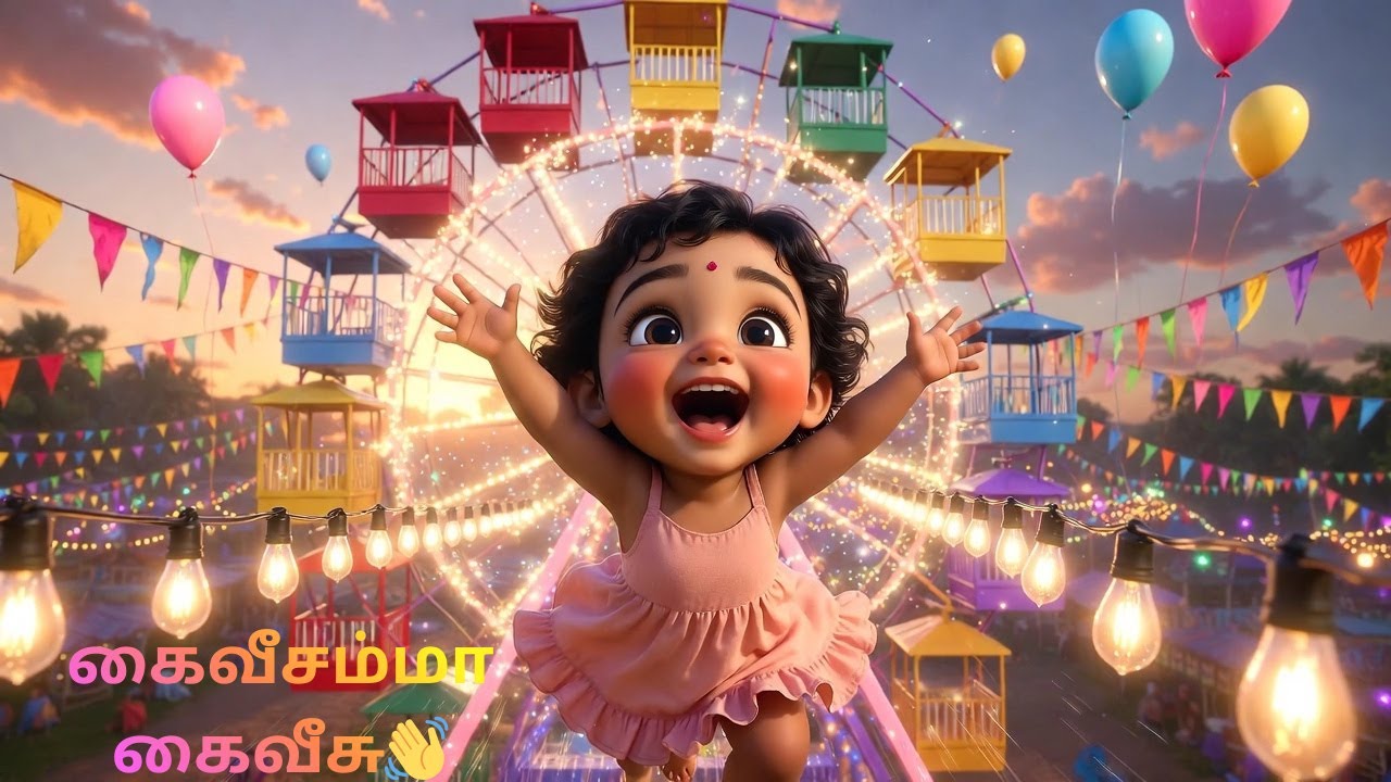 கைவீசம்மா கைவீசு 👋🎵 | Cute Tamil Kids Action Song | 3D Animation