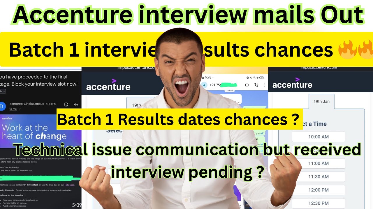 Результаты собеседований в Accenture после 19-го числа | Рассылка приглашений на собеседование вт...