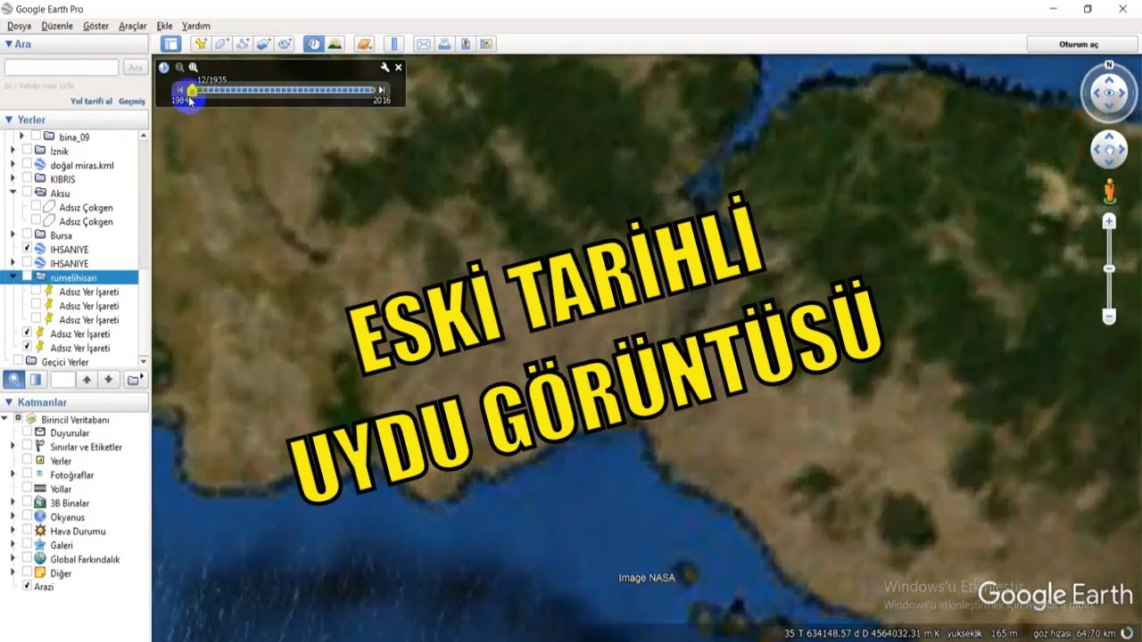 Eski Uydu Görüntüsü İndirme - Google Earth Pro