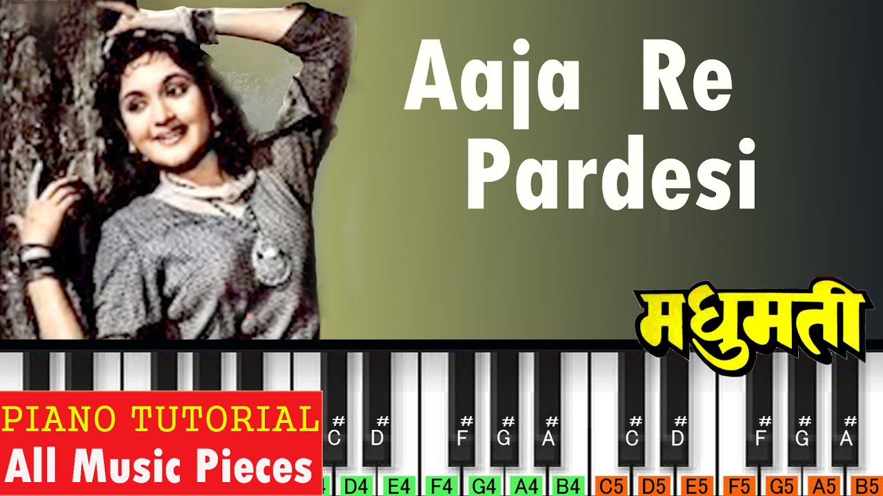 Aaja Re Pardesi Piano Tutorial | Old Song Notation | Madhumati (1958) | Old Melody