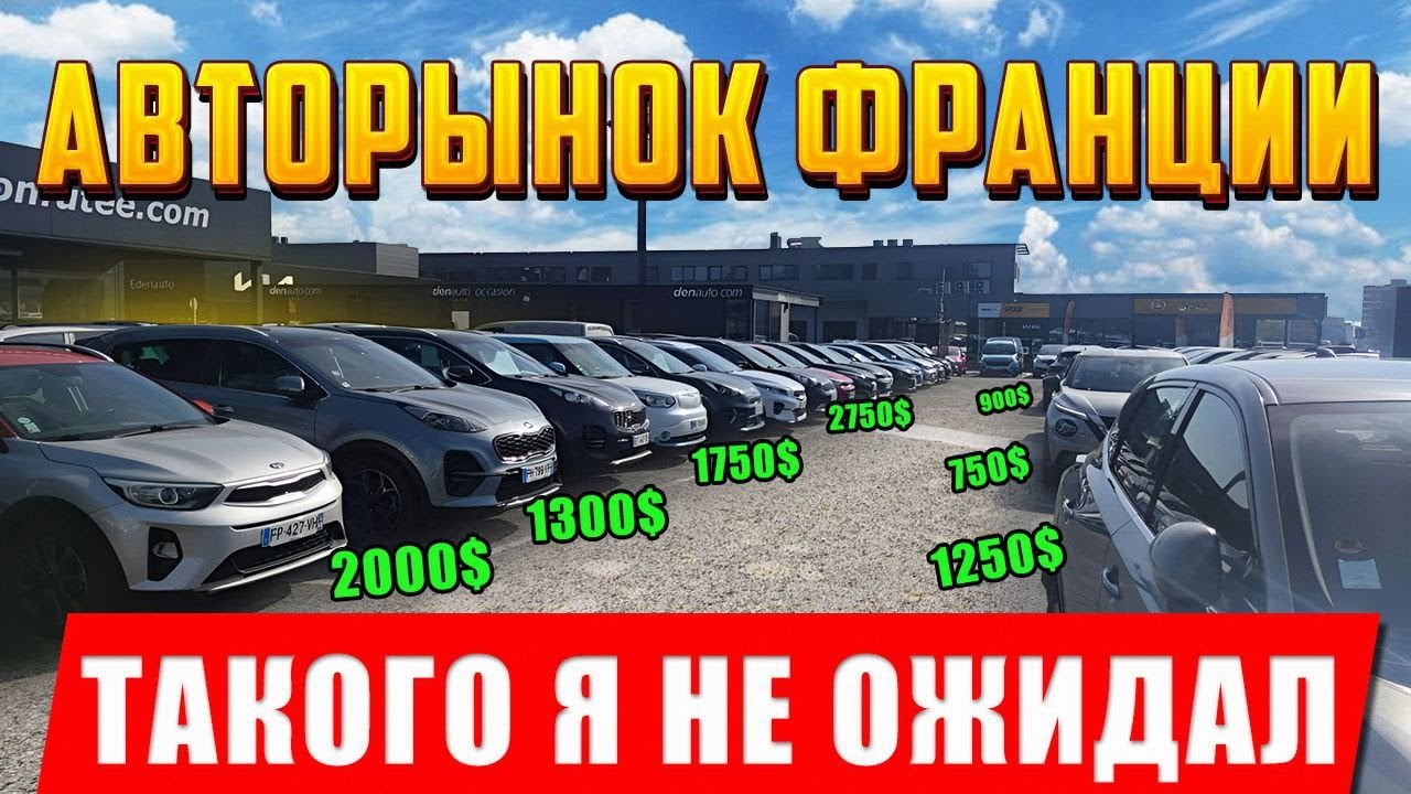 Какие марки автомобилей чаще всего продаются с малым пробегом во Франции.