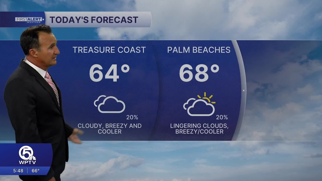 WPTV First Alert Weather Forecast for morning of Tuesday, March 17, 2026