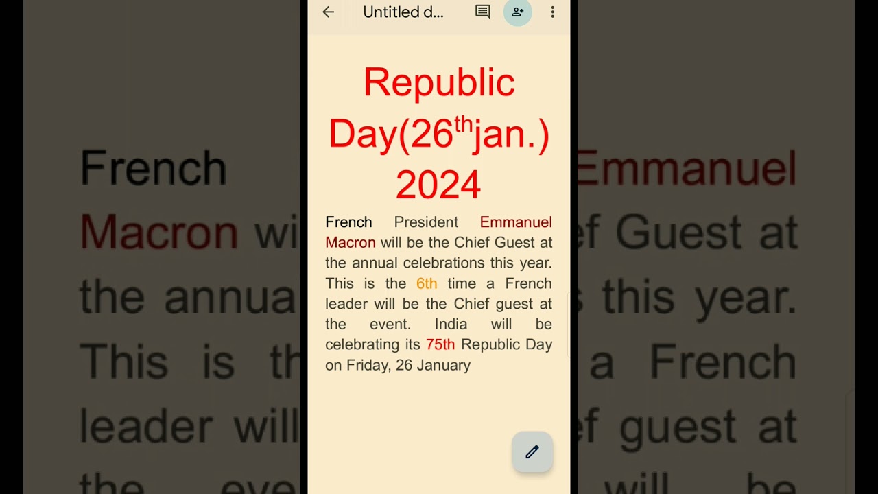 75th republic day/chief guest/6th time
