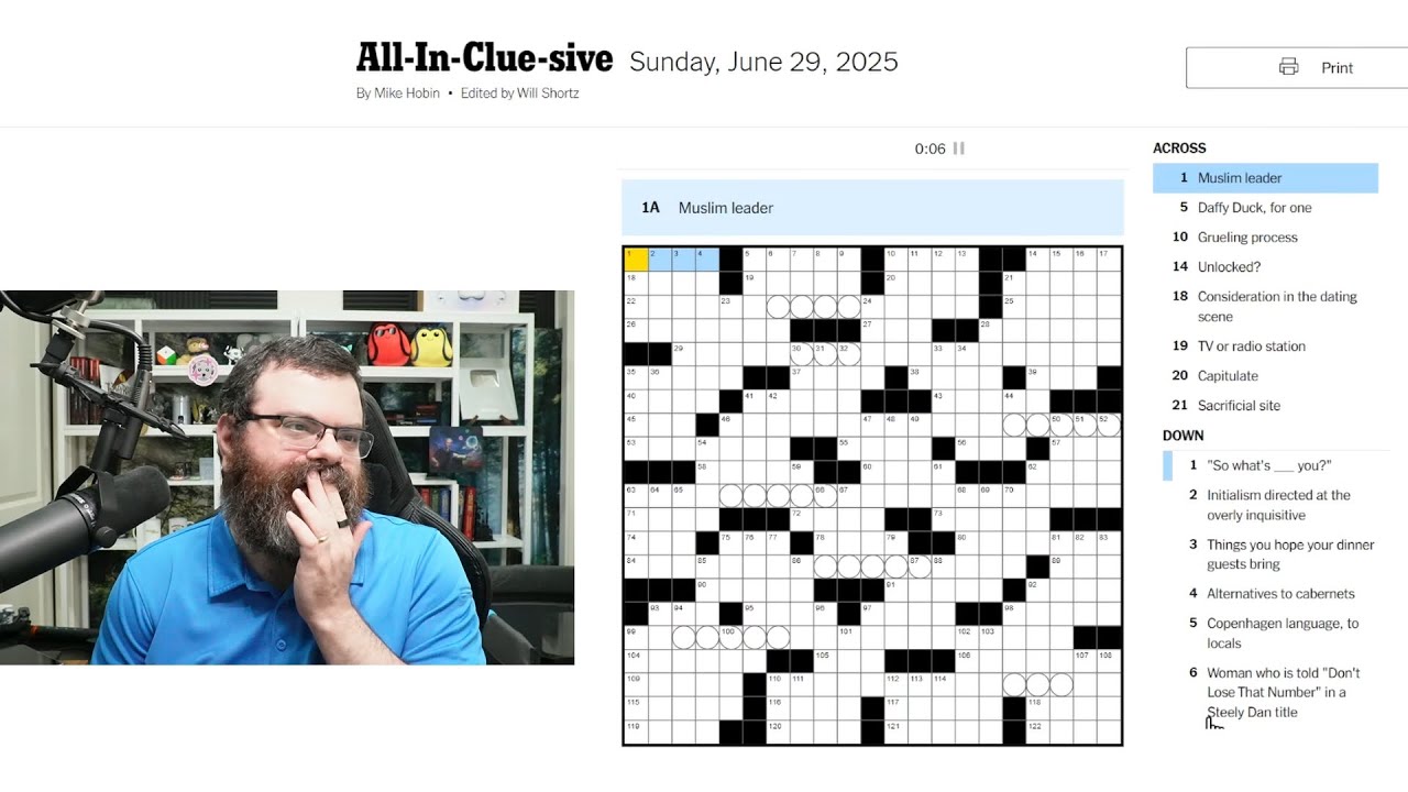 Learning Crossword Week 58 | NYT Crossword Sunday June 29th, 2025