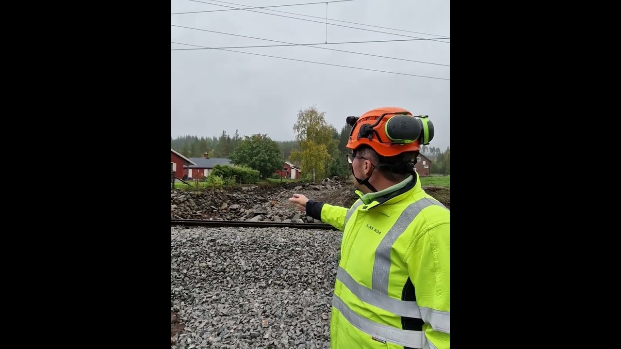 Arbeid på jernbanen etter ekstremvær