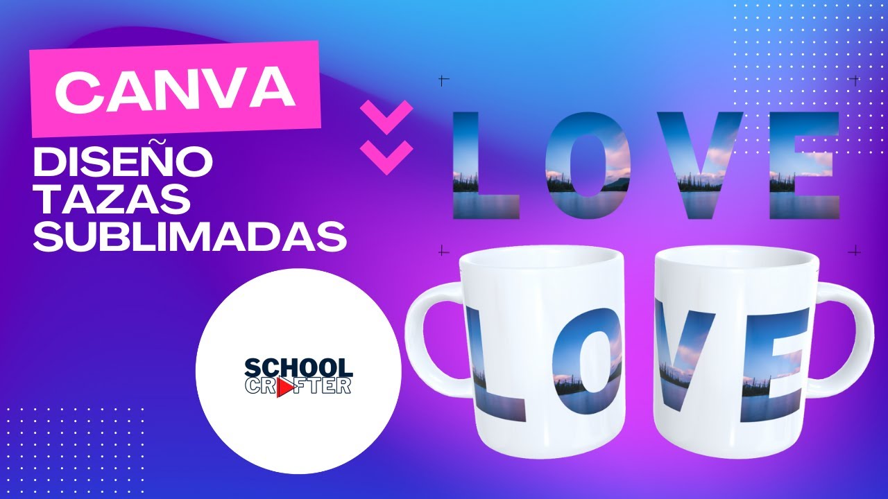 Canvas para emprendedores como diseñar tazas para sublimar / LETRAS CON IMAGEN SIN FONDO
