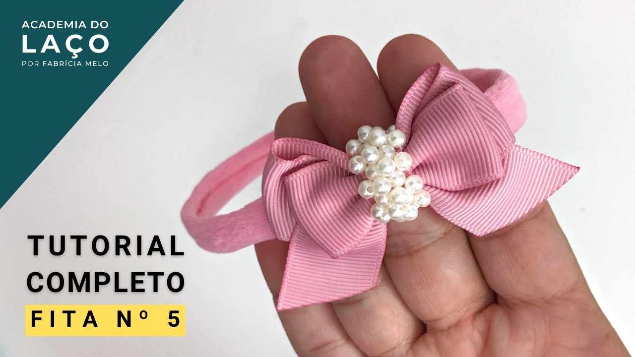 Laço Cruzado com Gravatinha na fita número 5 #pap #papdelaços