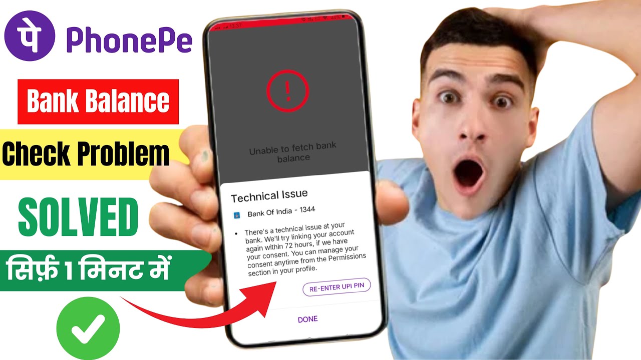 There's a technical issue at your bank. we'll try linking your account again within 72 hours phonepe