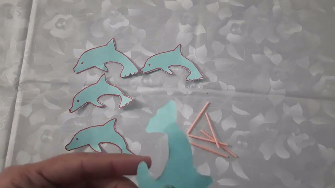3D Model of Endangered Animal Project, Dolphin Project, School Project, Drawing, Simple Painting,