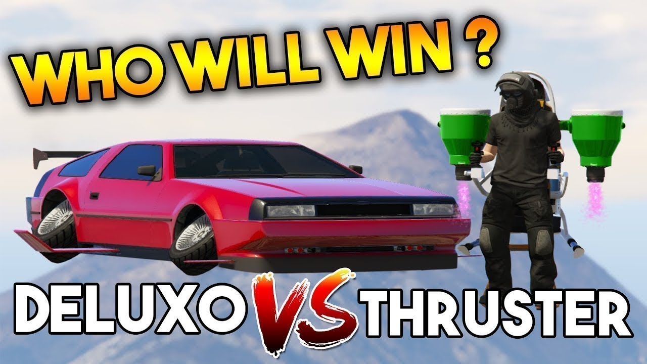 GTA 5 ONLINE : DELUXO VS THRUSTER (DLC СУДНЫЙ ДЕНЬ) ЛЕТАЮЩИЙ ТРАНСПОРТ.