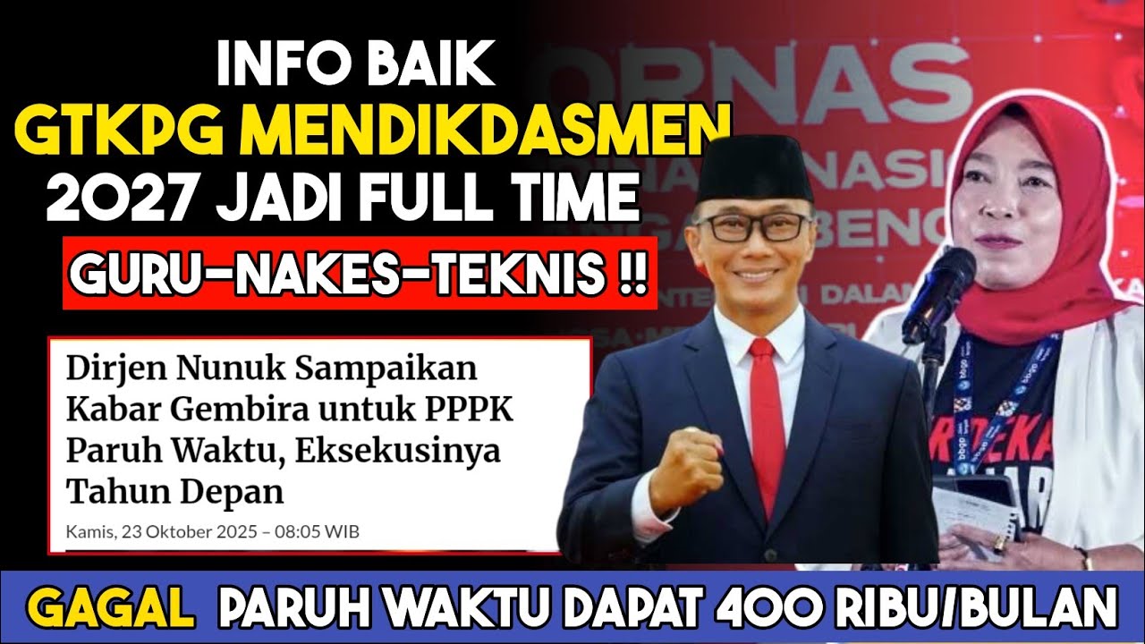 SELAMAT ‼️ INFO BAIK PPPK PARUH WAKTU DARI DIRJEN GTK‼️