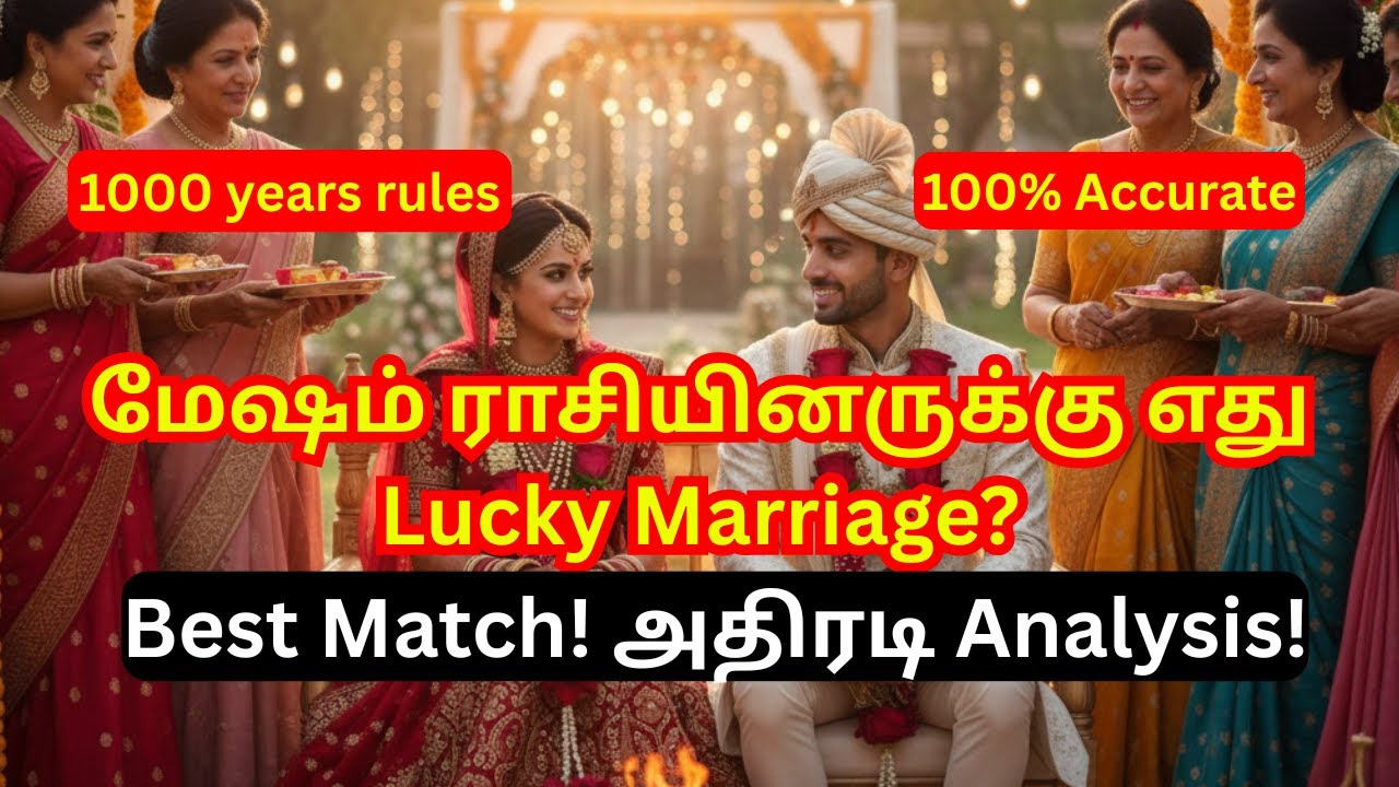 மேஷம் ராசிக்கான Lucky Marriage partner! Best Match & 1000 Years Rules Explained! 