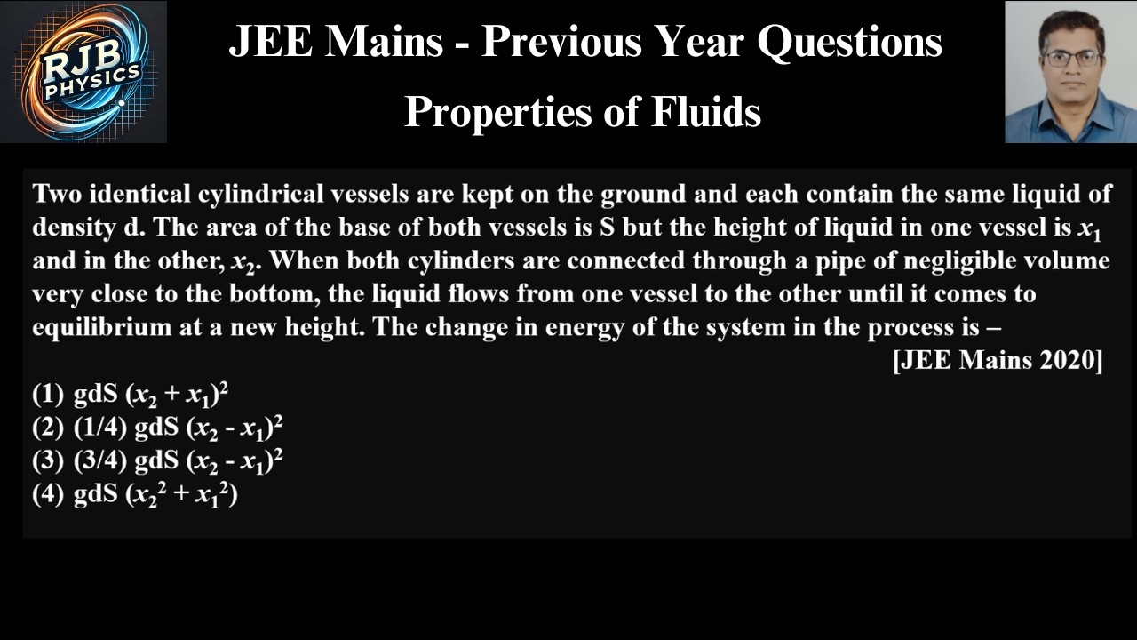 Two identical cylindrical vessels are kept on the ground and each contain the same liquid of density