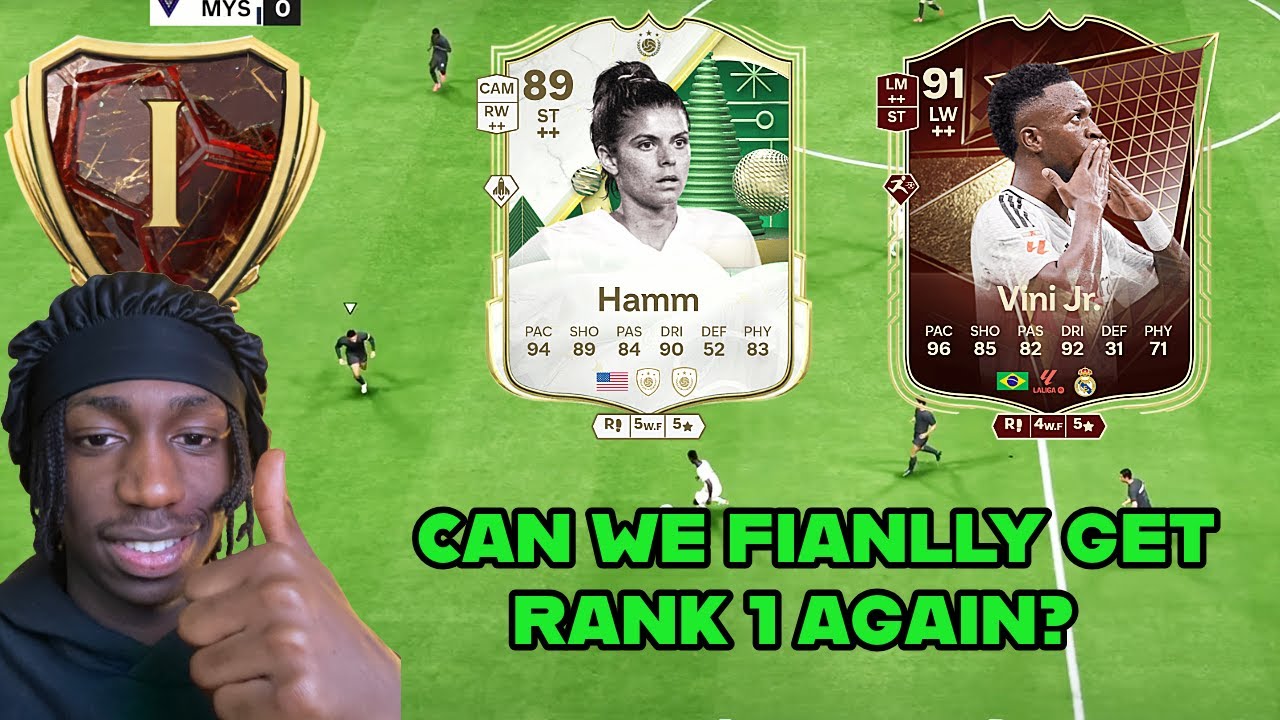CAN WINTER WILDCARD MIA HAMM AND POTM VINI CARRY ME TO OUR SECOND RANK 1? (FC25 ULTIMATE TEAM)