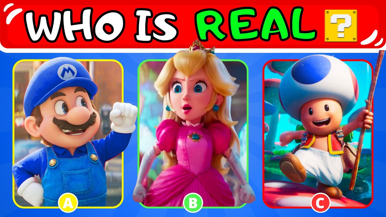 Guess The REAL Super Mario Character 🍄 | Super Mario Bros. The Movie Quiz
