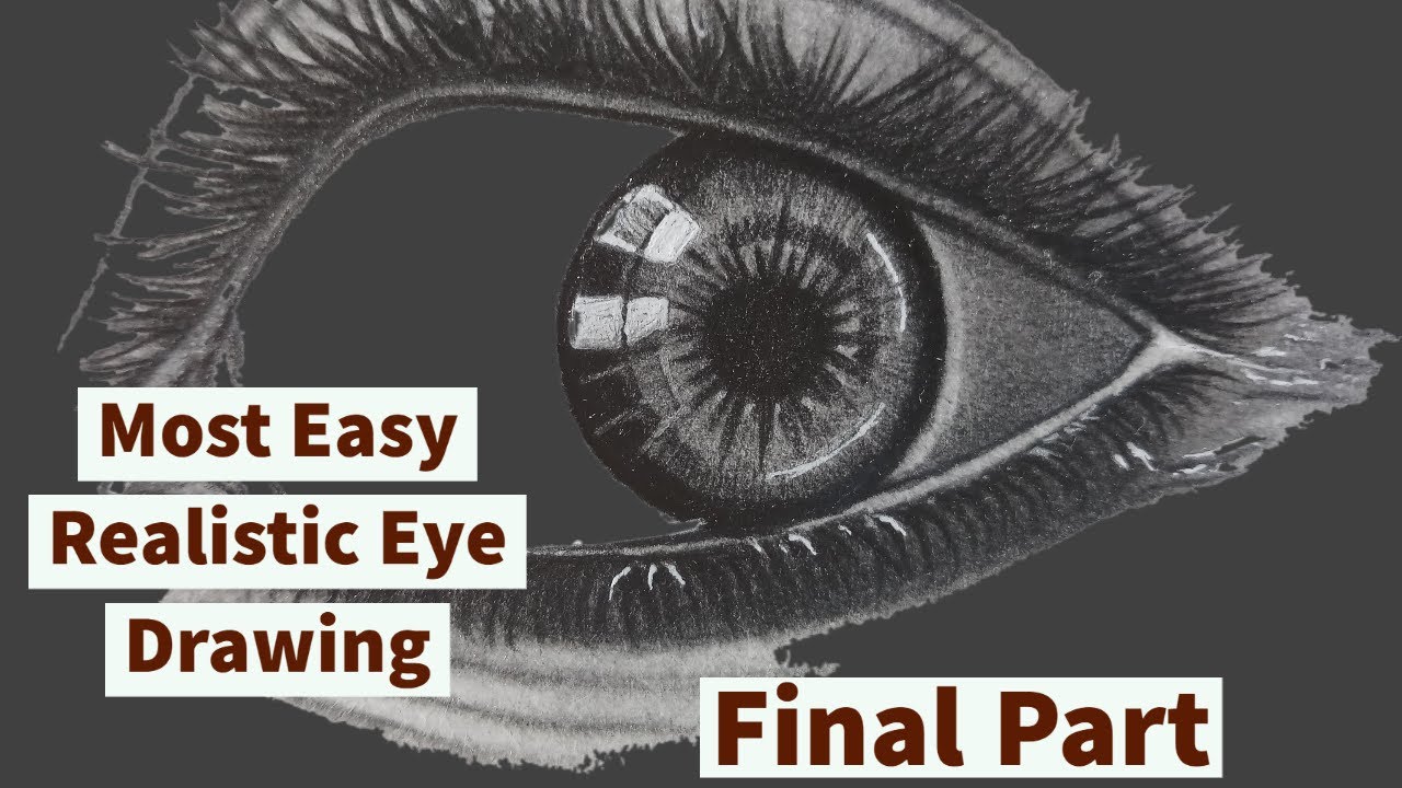 how to draw a realistic eyes step by step for beginners|Eye Drawing realistic|easy eye drawing|Final
