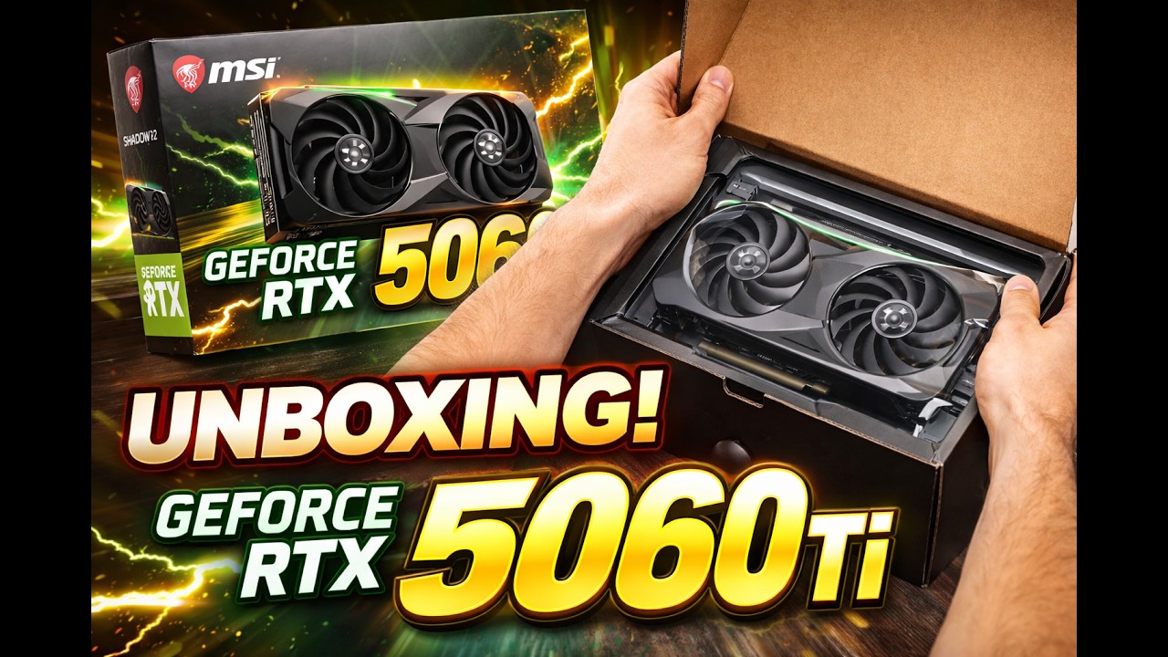 Распаковка MSI RTX 5060 Ti 16GB 🔥 Первый взгляд на видеокарту Shadow 2X и снятие защитной пленки!