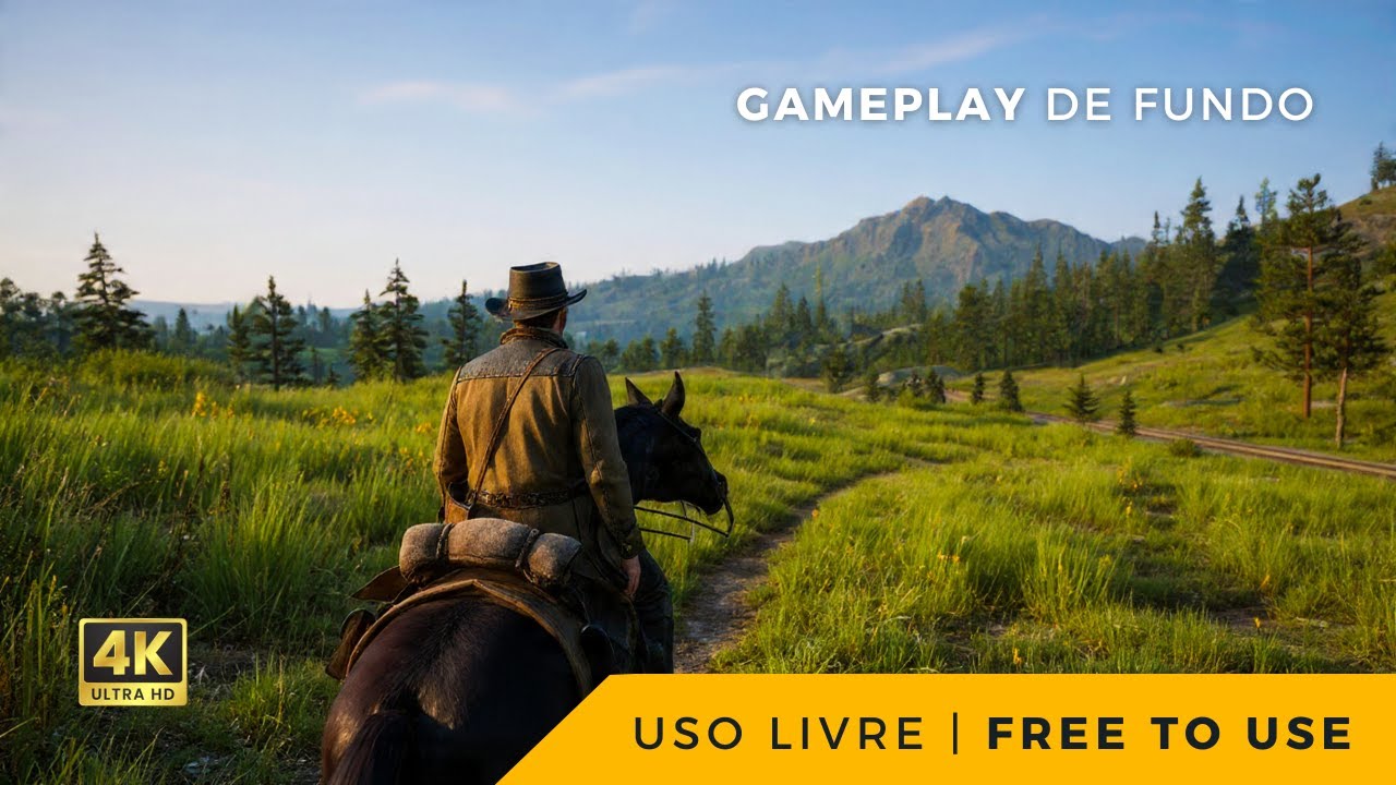 GAMEPLAY DE FUNDO: RED DEAD REDEMPTION 2 | Use em Seus V&iacute;deos [4K]
