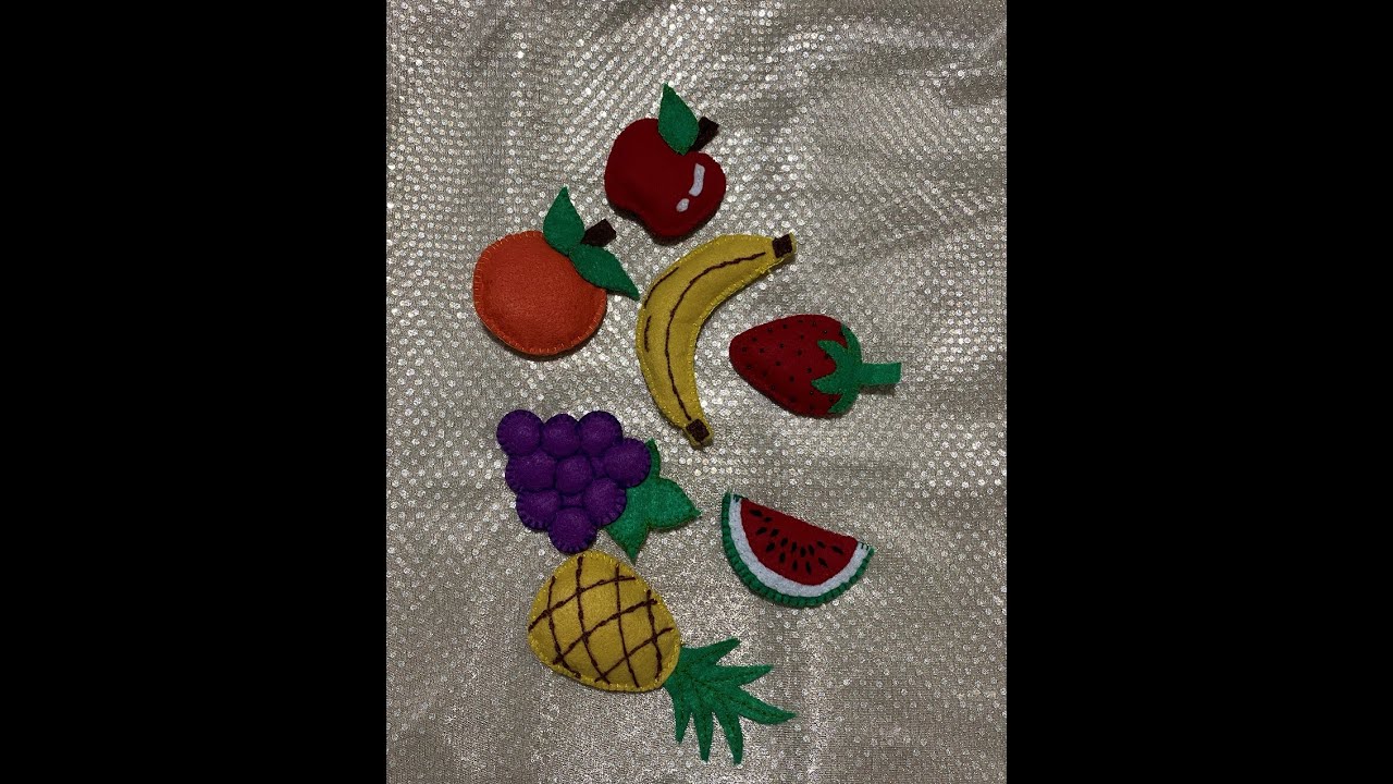 Frutas de fieltro con imán