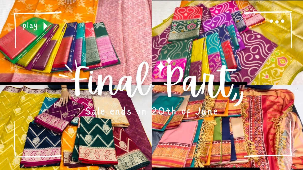 Last chance to shine! Sale ends on 20th of June! Shakuntalam Fabrics #sareesale #banarasisilk #saree