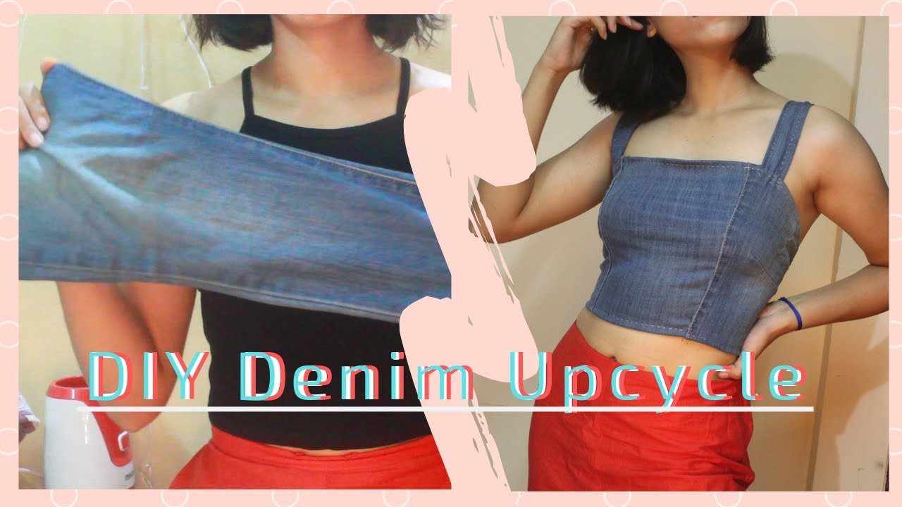 DIY Denim upcycle | Wide strap top