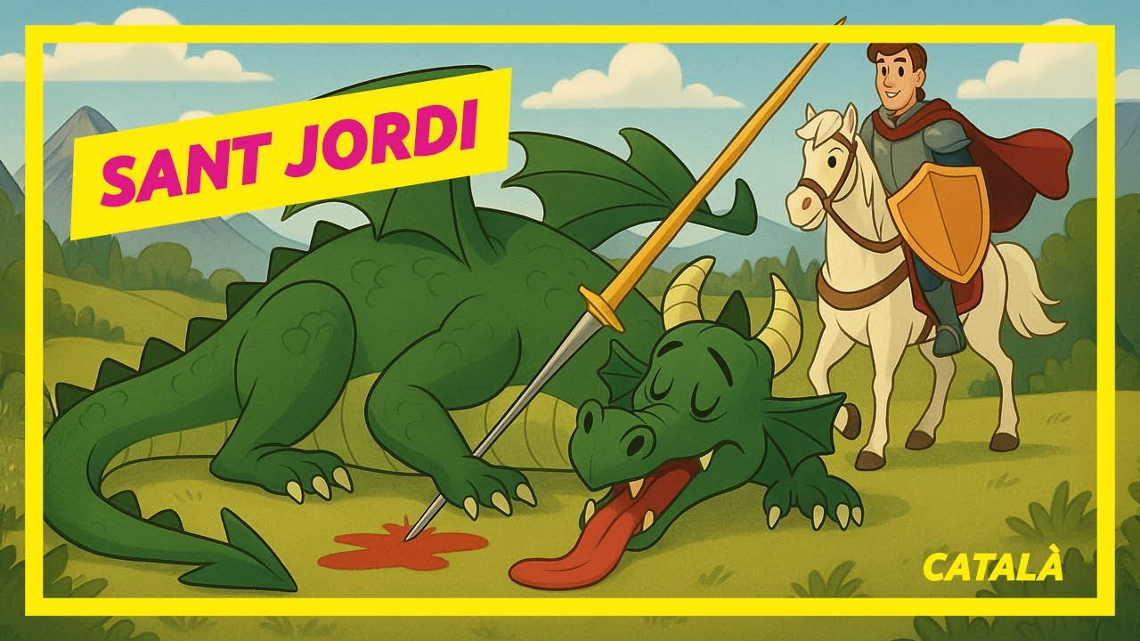 🌹 La Llegenda de Sant Jordi | Conte infantil en Catal&agrave; 🐉📚 Diada de Sant Jordi 23 d&rsquo;Abril