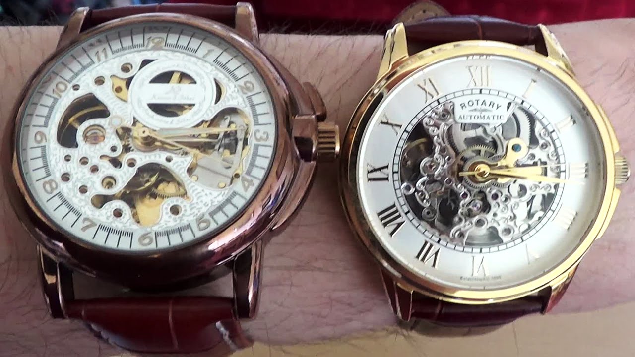 Cheap Skeleton Watch VS Rotary Skeleton Watch