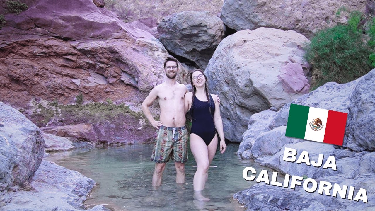 Crossing the border to MEXICO! Exploring BEAUTIFUL CANYON POOLS | Beach Vanlife