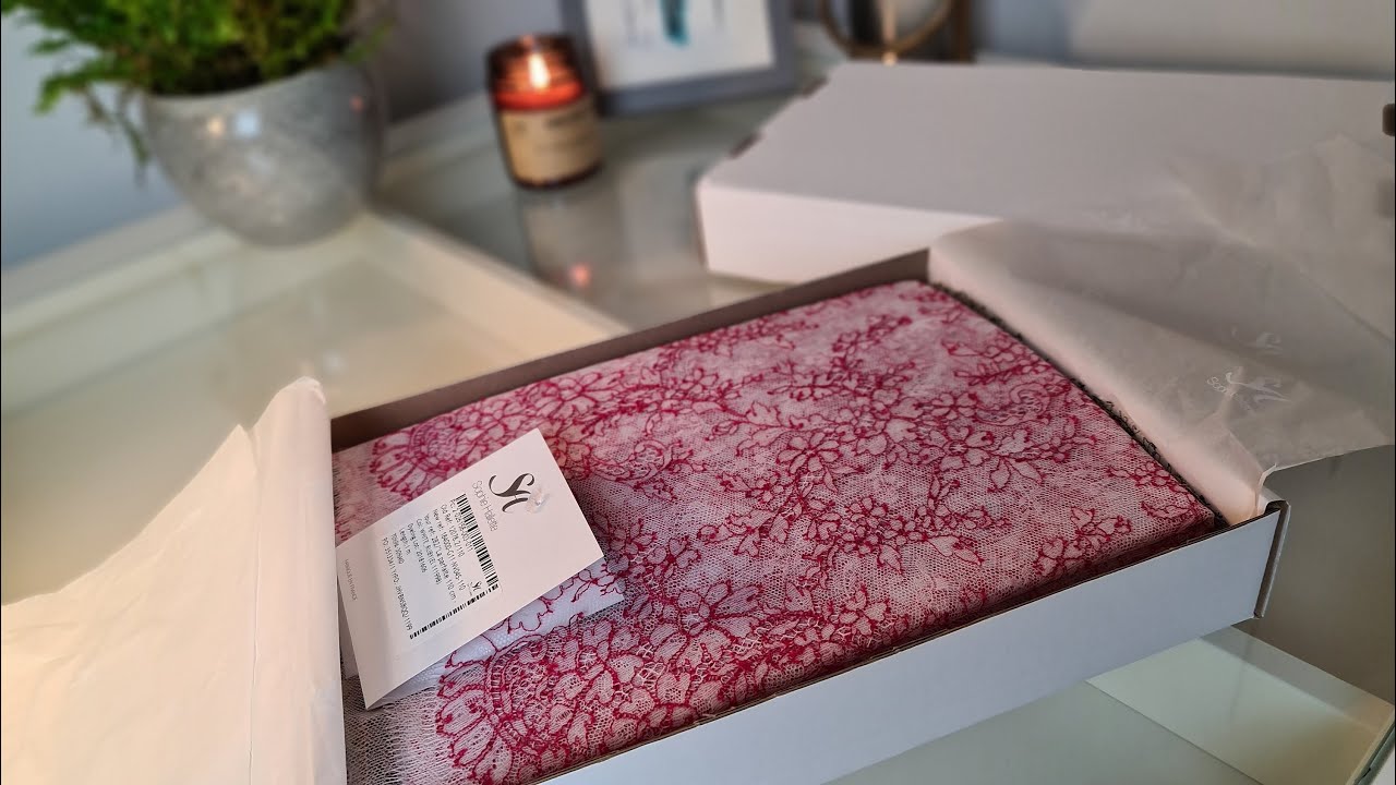 ASMR Soft Spoken- English Accent Unboxing Luxury French Lace With Rustling Sounds